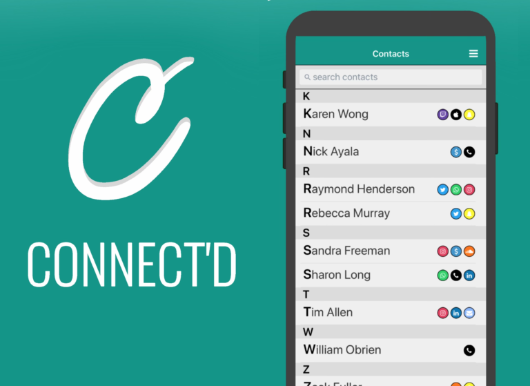 Connect’d [Founder] – A social contacts app.